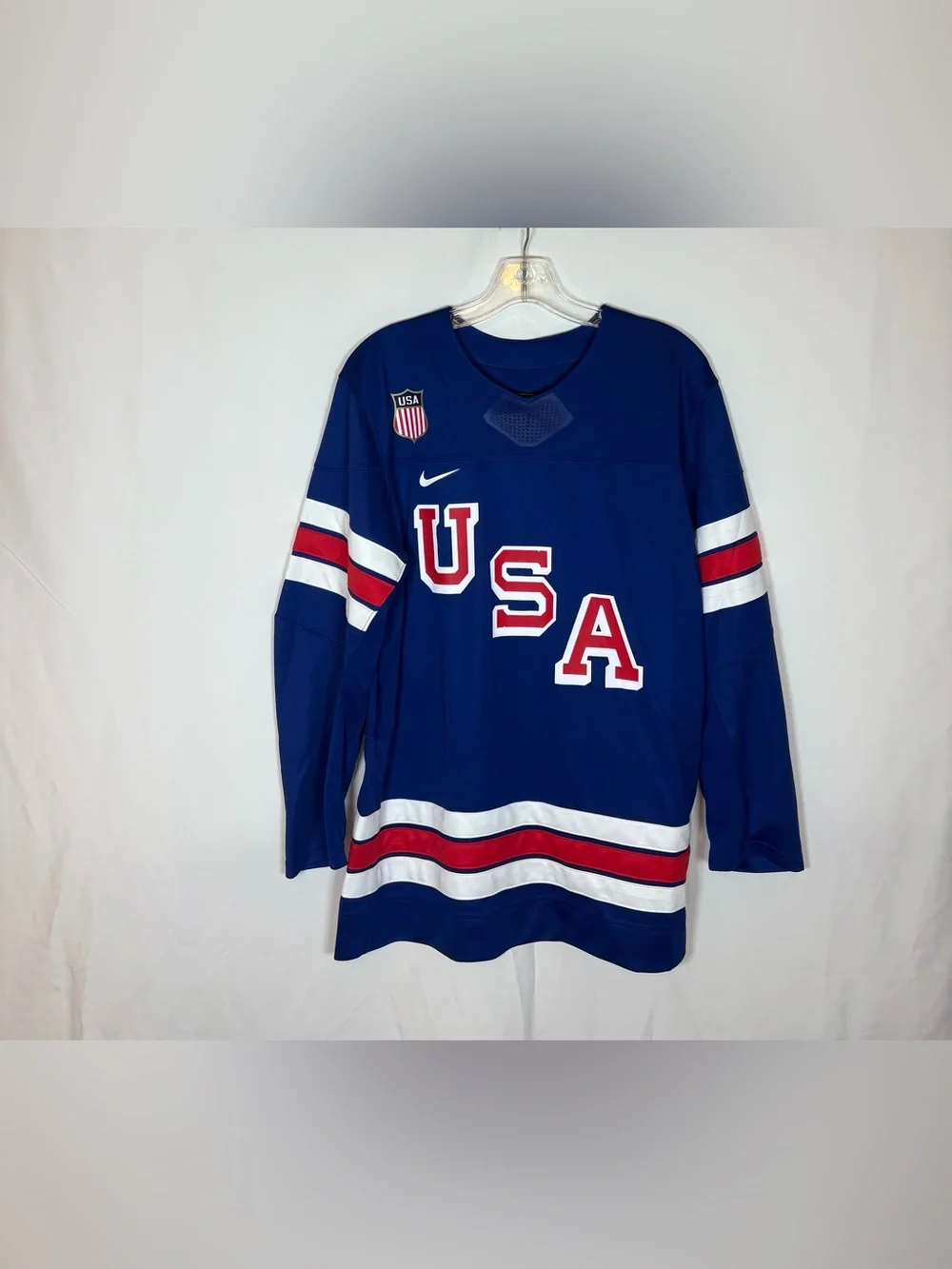 Nike Youth Team USA Hockey 2026 Winter Olympics Milan Jersey Blue Home Size L/XL